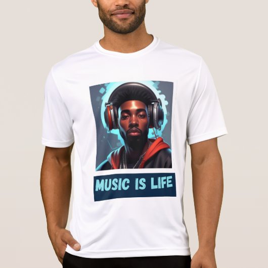 T-shirt La musique est la vie (Devant)