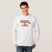 T-shirt La musique est la vie (Devant entier)
