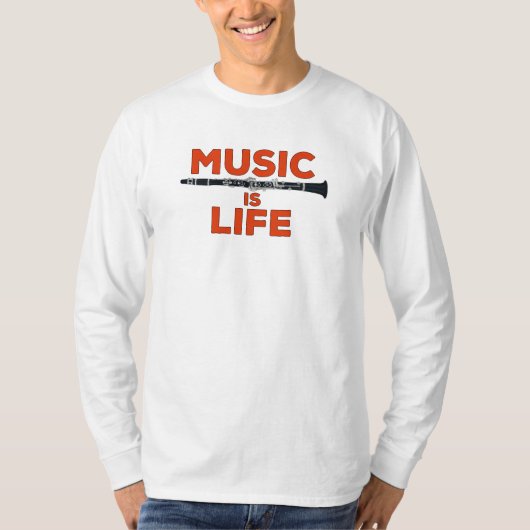 T-shirt La musique est la vie (Devant)
