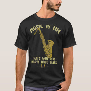 T-shirt La Musique Est La Vie Nos Coeurs Ont Des Beats Le