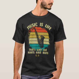 T-shirt La Musique Est La Vie Nos Coeurs Ont Des Beats Le