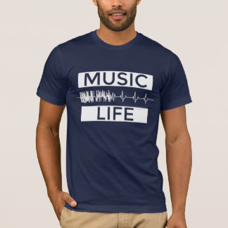T-shirt La musique est la vie sombre