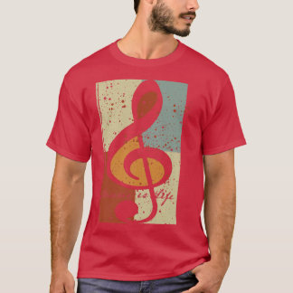 T-shirt La musique est la vie Treble Clef