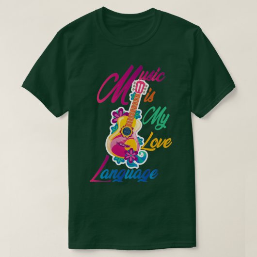 T-shirt La musique est ma langue d'amour (Design devant)