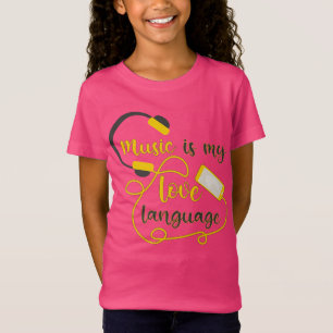 T-Shirt La musique est ma langue d'amour phrase romantique