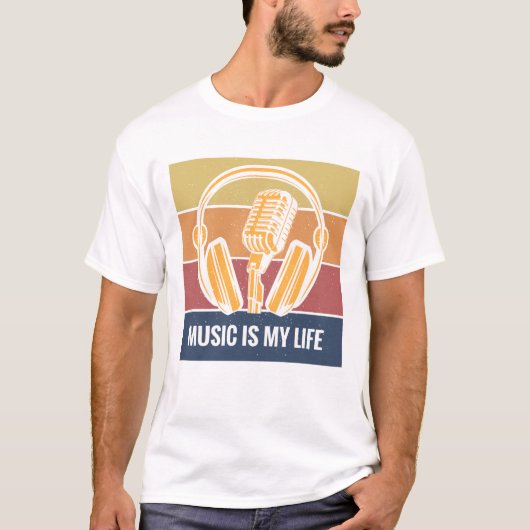 T-shirt La musique est ma vie (Devant)