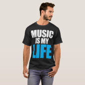 T-shirt La musique est ma vie (Devant entier)
