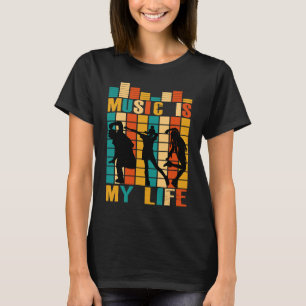 T-shirt La musique est ma vie Vintage pour la danse et la