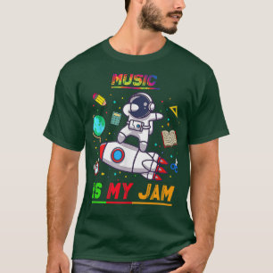 T-shirt La musique est mon astronaute de jambe retour à l'