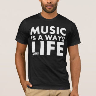 T-shirt La musique est un mode de vie (le noir)