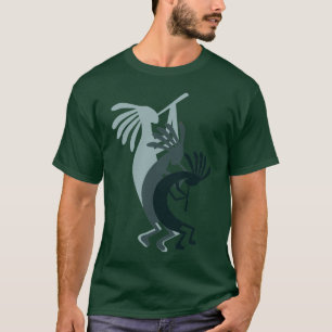 T-shirt La musique Kokopelli devient verte