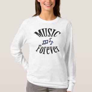 T-shirt La musique note pour toujours la chemise de