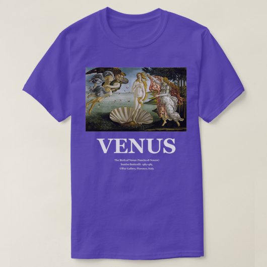 T-shirt La naissance de Vénus Sandro Botticelli 6 (Design devant)
