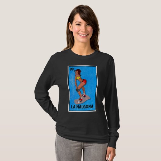 T-shirt La Nalgona Mexicaine Loterie Parodie (Devant entier)