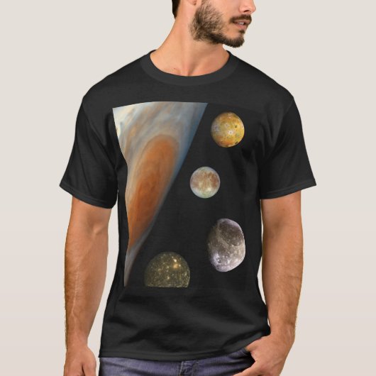 T-shirt La NASA/système jupitérien (Devant)