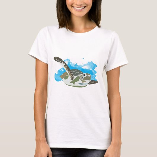 T-shirt La natation des tortues de mer (Devant)