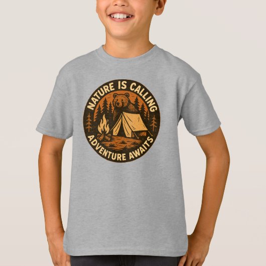 T-shirt La nature appelle. L'aventure vous attend ! Inspir (Devant)