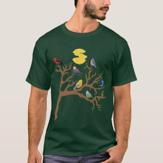 T-shirt La Nature Sauvage Les Reines Et Les Oiseaux vintag