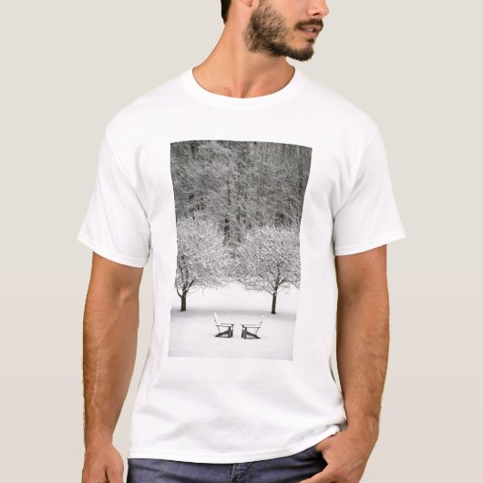 T-shirt La neige a couvert le paysage (Devant)