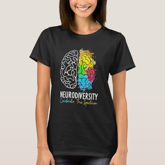 T-shirt La Neurodiversité Célèbre Le Spectre Autisme Consc (Devant)