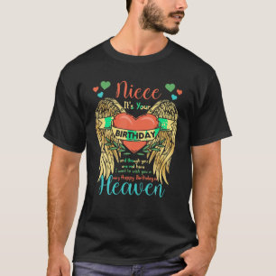T-shirt La nièce Joyeux Anniversaire à Angel dans le Ciel