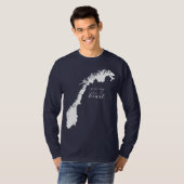 T-shirt La Norvège Est Dans Mon Coeur (Devant entier)