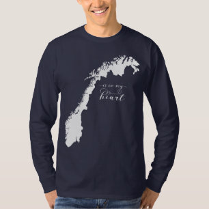 T-shirt La Norvège Est Dans Mon Coeur