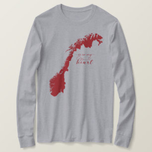 T-shirt La Norvège Est Dans Mon Coeur