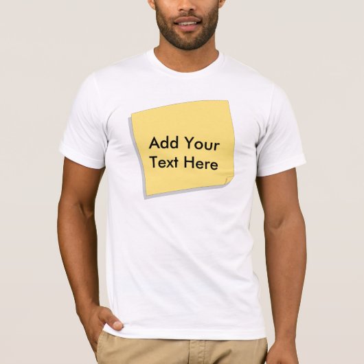 T-shirt La note de post-it ajoutent votre propre texte (Devant)