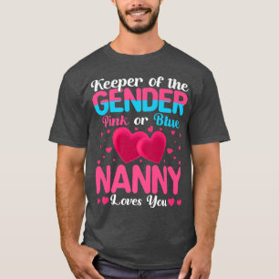 T-shirt La Nounou Rose Ou Bleue Vous Aime Garder La Révéla