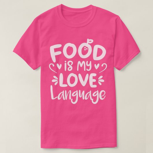 T-shirt La nourriture est ma langue d'amour (Orange BG)  (Design devant)