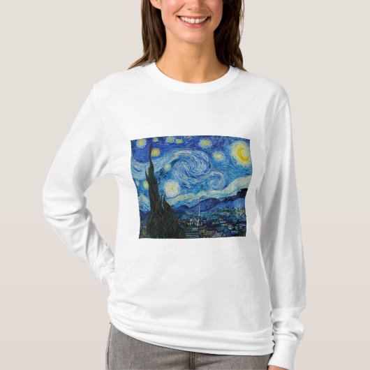 T-shirt La Nuit de Starry 1889 par Vincent van Gogh (Devant)
