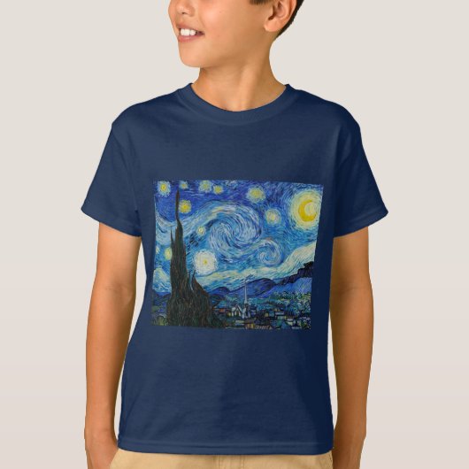 T-shirt la nuit étoilée 1889 par vincent van gogh (Devant)