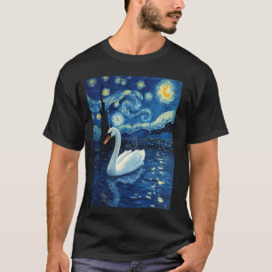 T-shirt La nuit étoilée de Van Gogh Cygne Planeur élégant