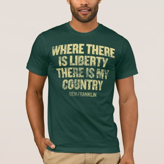 T-shirt Là où il y a chemise de liberté (Devant)