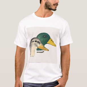 T-shirt La paire de Mallard se penche (Drake et la poule)