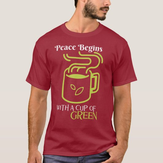T-shirt La Paix commence avec la Coupe du Vert — Sips sere (Devant)