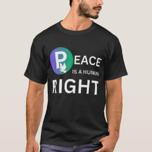 T-shirt La paix est un droit humain Symbole de colombe e