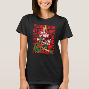 T-shirt La Paix Familiale Sur Terre Noël Joyeuses Fêtes