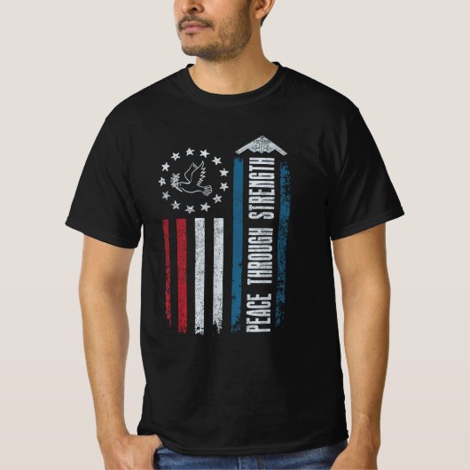 T-shirt La Paix Par La Force (Devant)