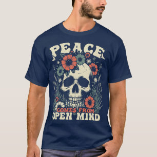 T-shirt La Paix Provient De L'Esprit Ouvert