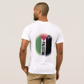 T-shirt la Palestine, l'avant et le dos (Dos entier)