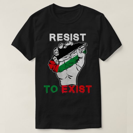 T-shirt La Palestine Résiste À Éviter La Prime (Design devant)