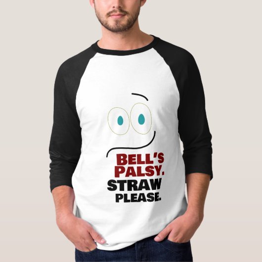 T-shirt La paralysie de Bell — Paille s'il vous plaît — (Devant)