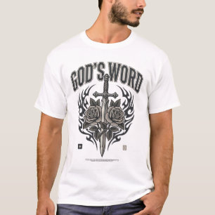T-shirt La Parole de Dieu Épée & Roses Vintage Chrétien