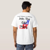 T-shirt La partie de chat (Dos entier)
