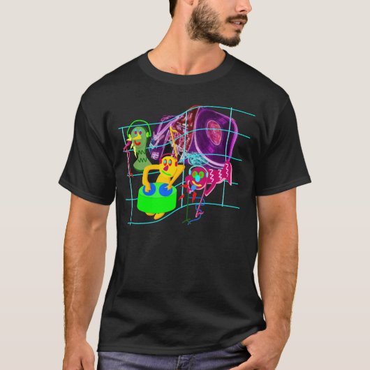 T-shirt La partie du du DJ étrange (Devant)