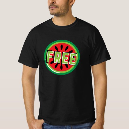 T-shirt La pastèque Palestine libre - Liberté pour les Pal (Devant)