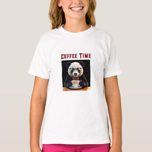 T-shirt La pause café du panda (Devant)