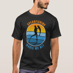T-shirt La pêche à la perche me rend humide